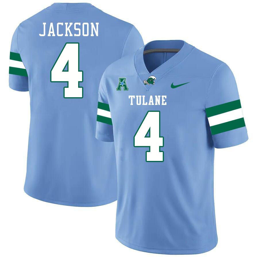 #4 Jha'Quan Jackson Tulane Green Wave Jersey College Football Uniforms,Apparels Stitched-Blue